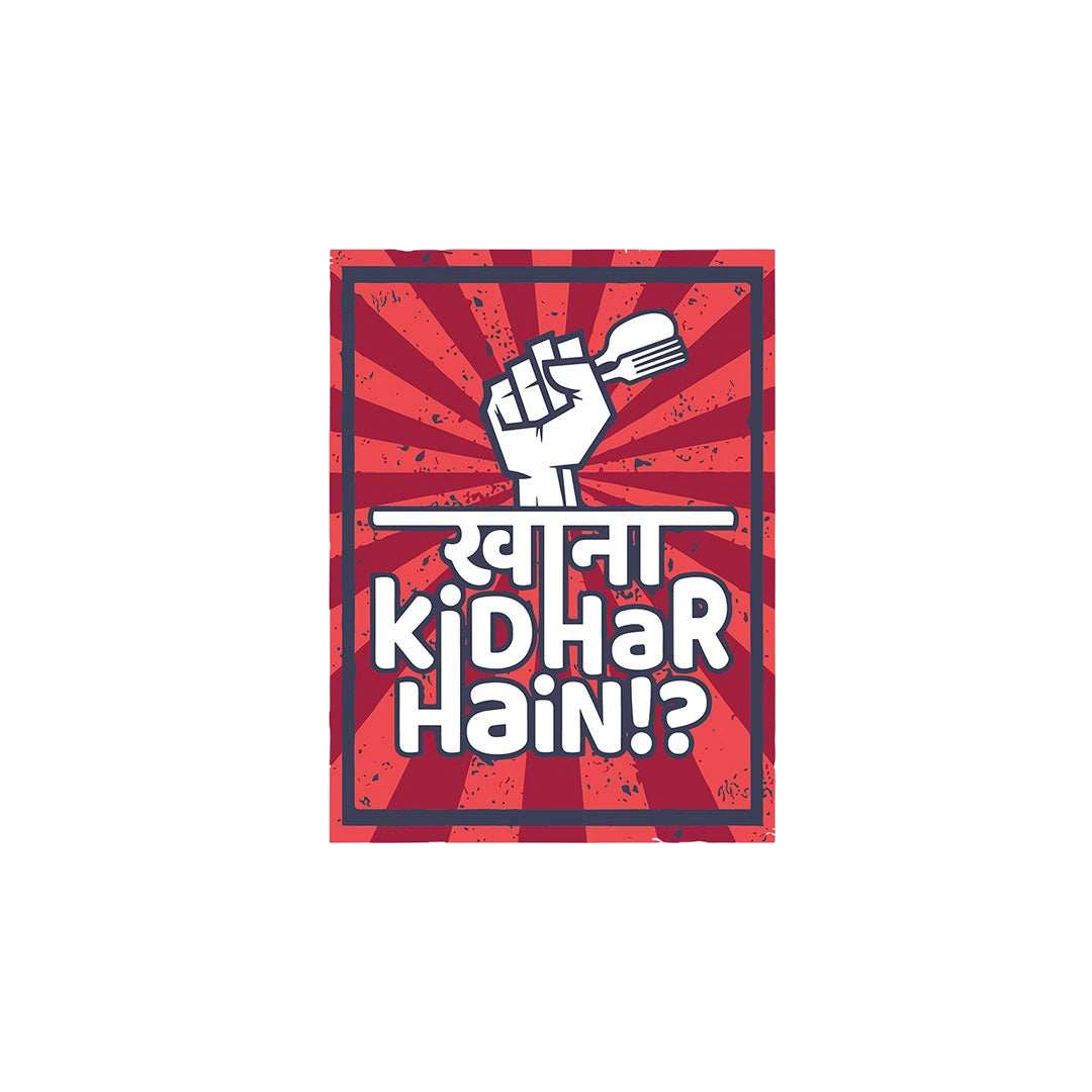 Khana Kidhar Hai Sticker